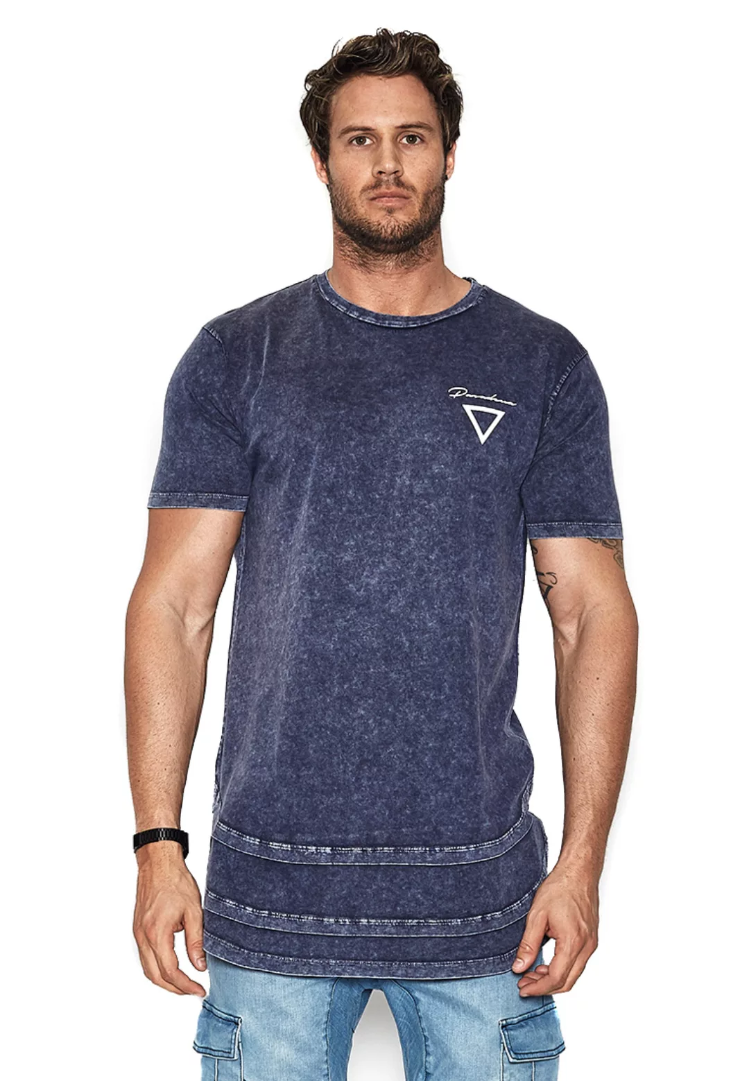Nena & Pasadena T-Shirt Men DESTROYER Acid Insignia Blue günstig online kaufen