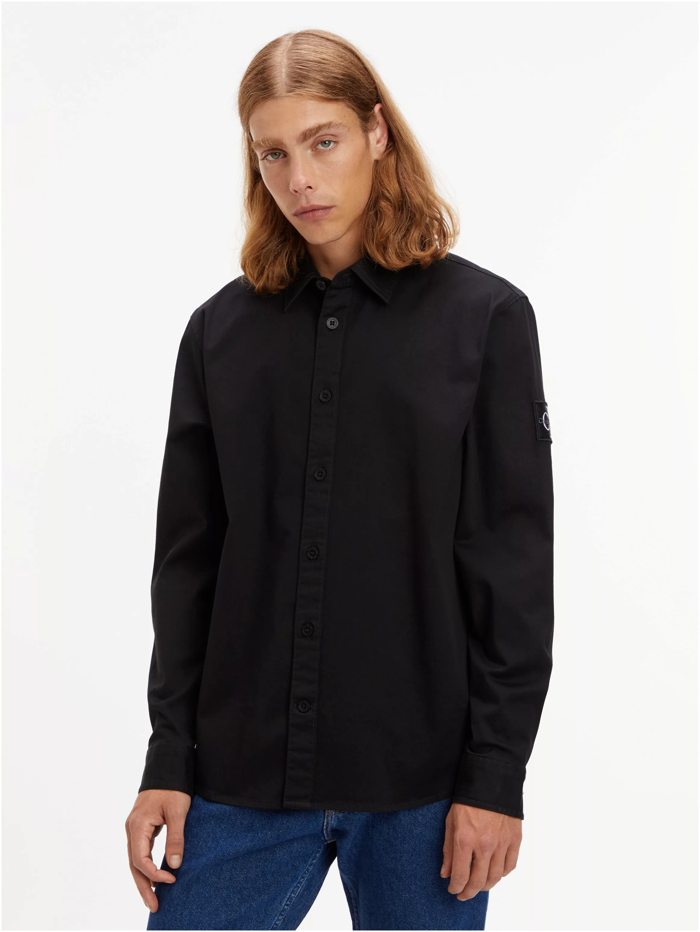 Calvin Klein Jeans Langarmhemd MONOLOGO BADGE RELAXED SHIRT günstig online kaufen