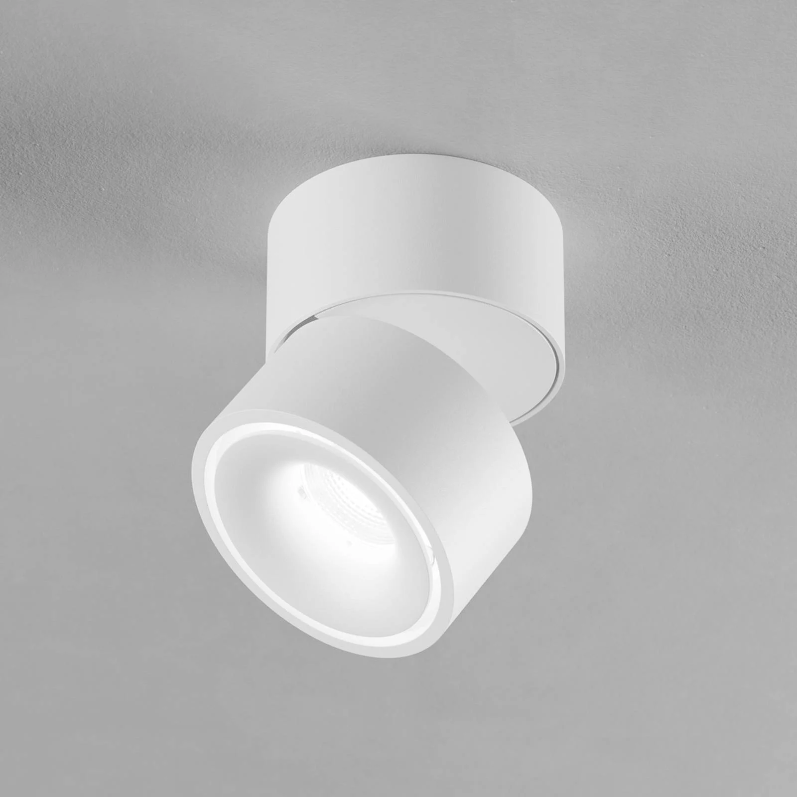 Egger LED-Deckenspot Clippo, weiß/weiß, Ø 10 cm, DALI, DTW günstig online kaufen