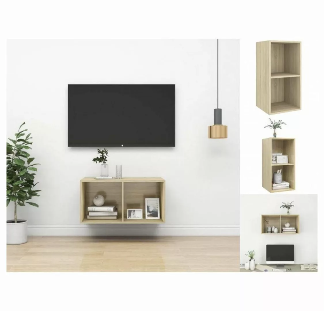 vidaXL TV-Schrank TV-Wandschrank Sonoma Eiche 37x37x72 cm Spanplatte günstig online kaufen