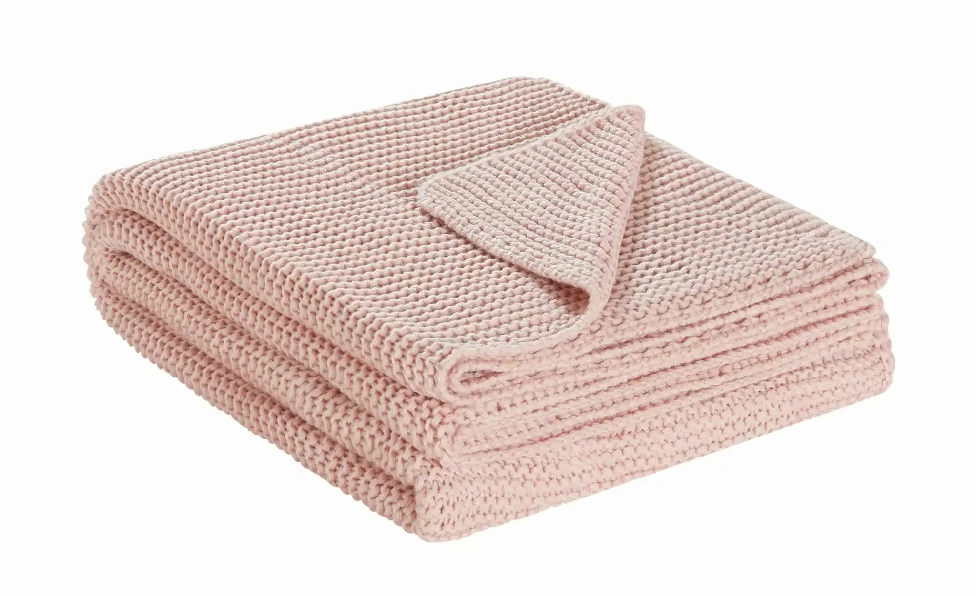 HOME STORY Strick Plaid  Svea ¦ rosa/pink ¦ Maße (cm): B: 130 Dekokissen & günstig online kaufen