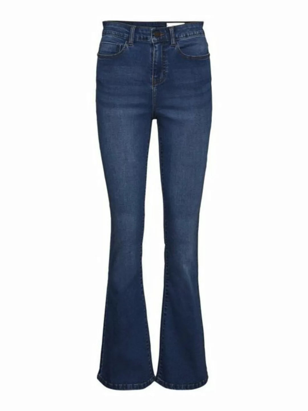 Noisy May Damen Jeans NMSALLIE HW FLARE VI021MB - Flare Fit - Blau - Medium günstig online kaufen