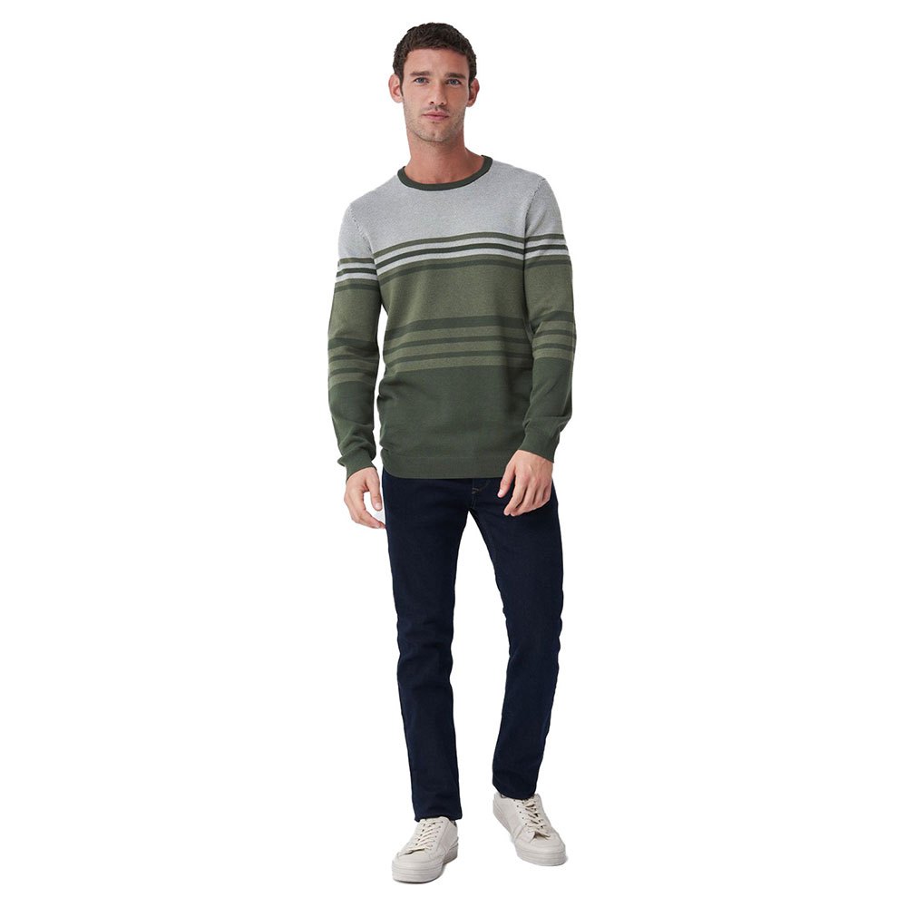 Salsa Jeans 126379-504 / Stripes Chest Pullover M Green günstig online kaufen