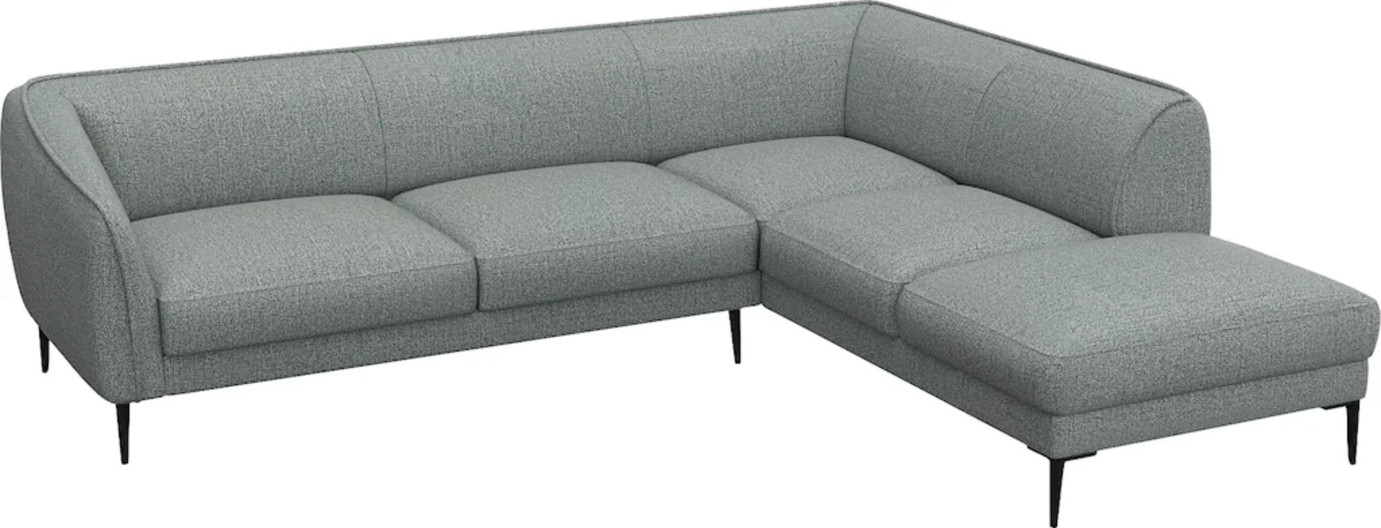 FLEXLUX Ecksofa "Belle", Sitzaufbau hochwertiger Kaltschaum und Stahl-Welle günstig online kaufen