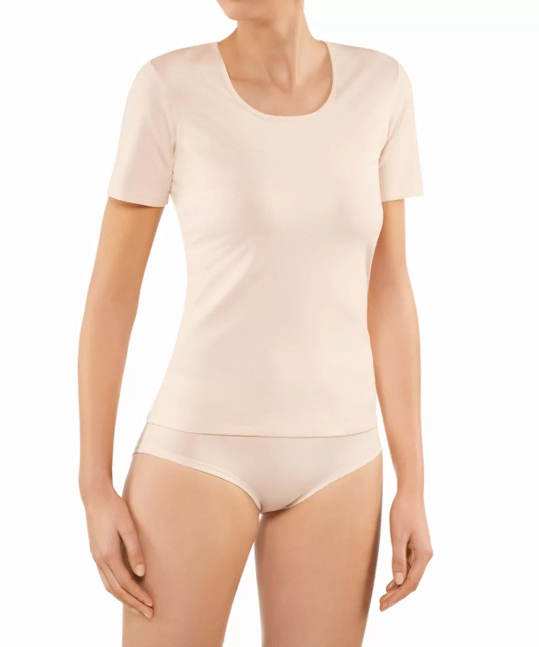 FALKE 2-Pack Damen Kurzarmshirt Daily Comfort, XL, Beige, Uni, Baumwolle, 6 günstig online kaufen