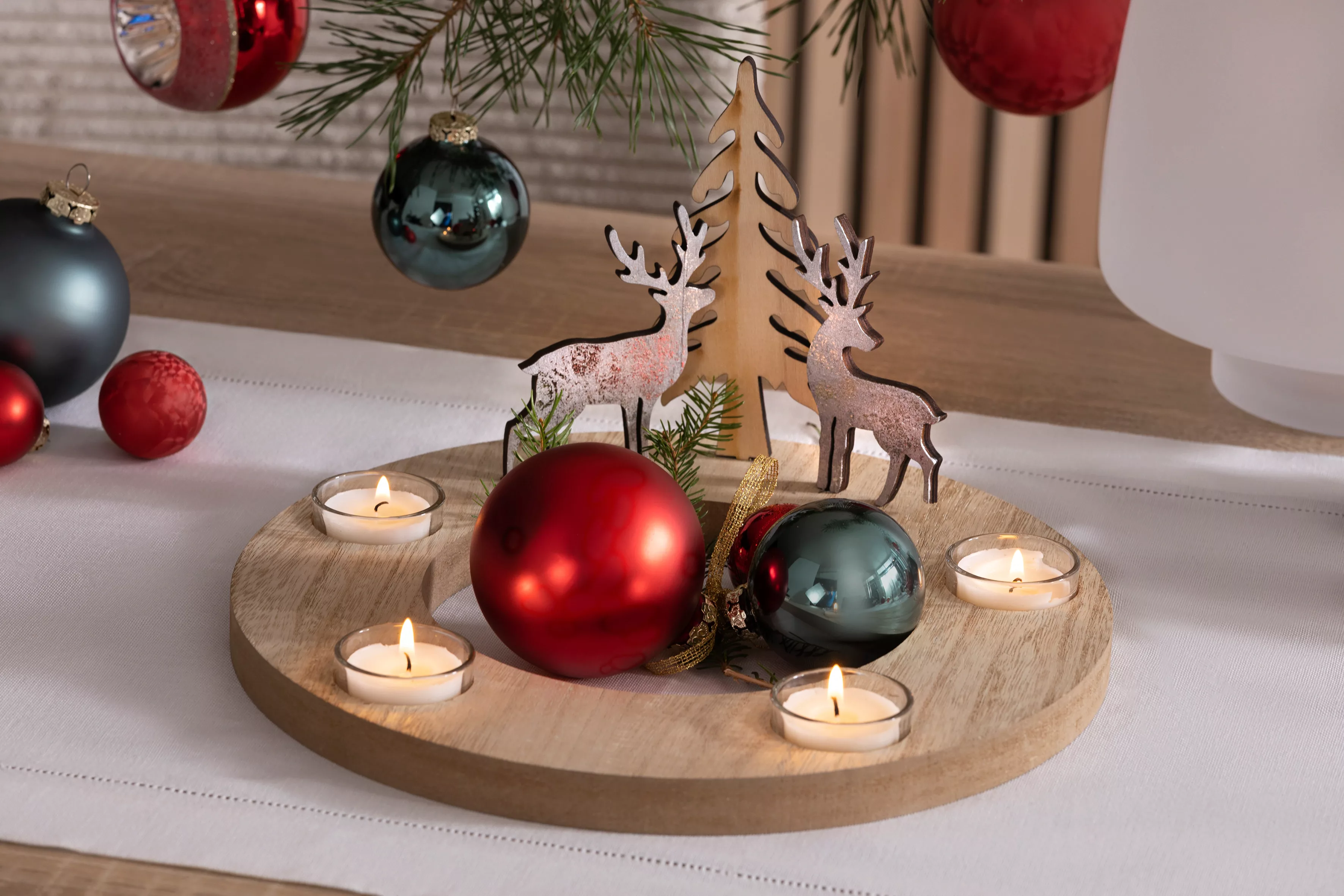 my home Adventsleuchter "Kerzenhalter Juna aus Holz", (1 St.), Adventskranz günstig online kaufen
