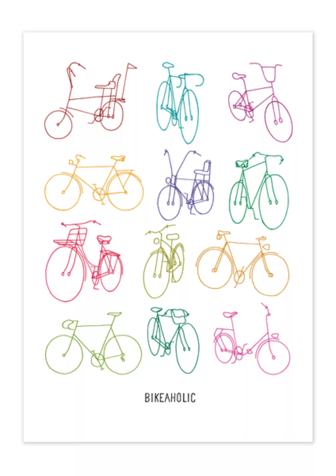 Poster Bike Retro Bikes Matt günstig online kaufen