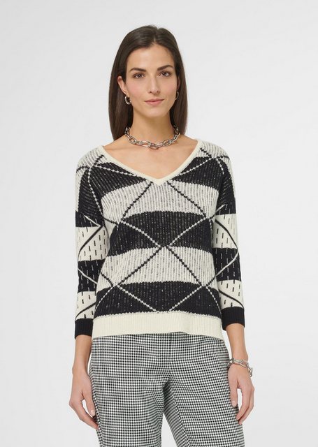 MADELEINE Strickpullover Jacquard-Pullover aus Schurwolle günstig online kaufen