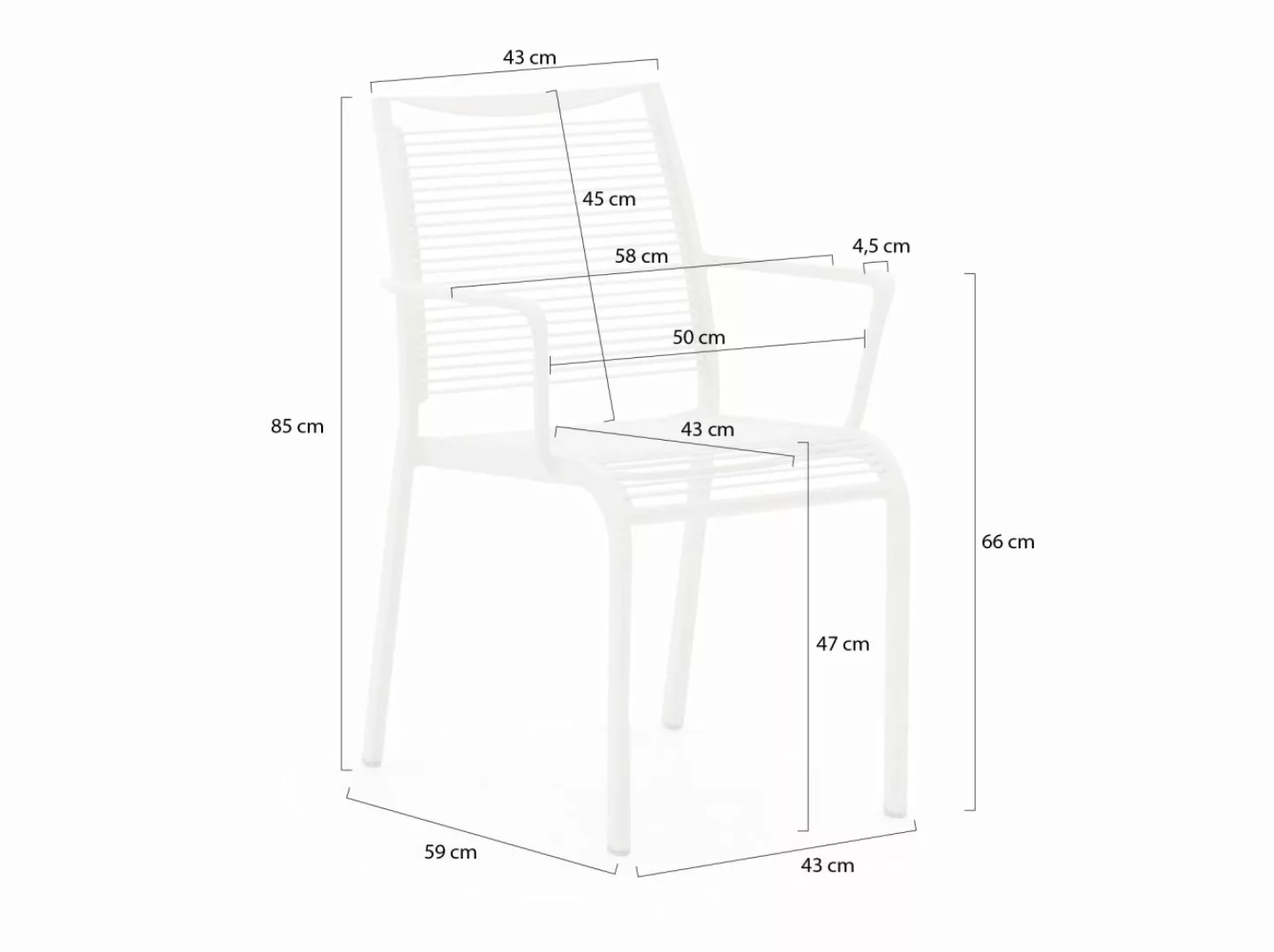 Apple Bee Hawaii/ROUGH-X 200 cm Gartenmöbel-Set 5-teilig stapelbar günstig online kaufen