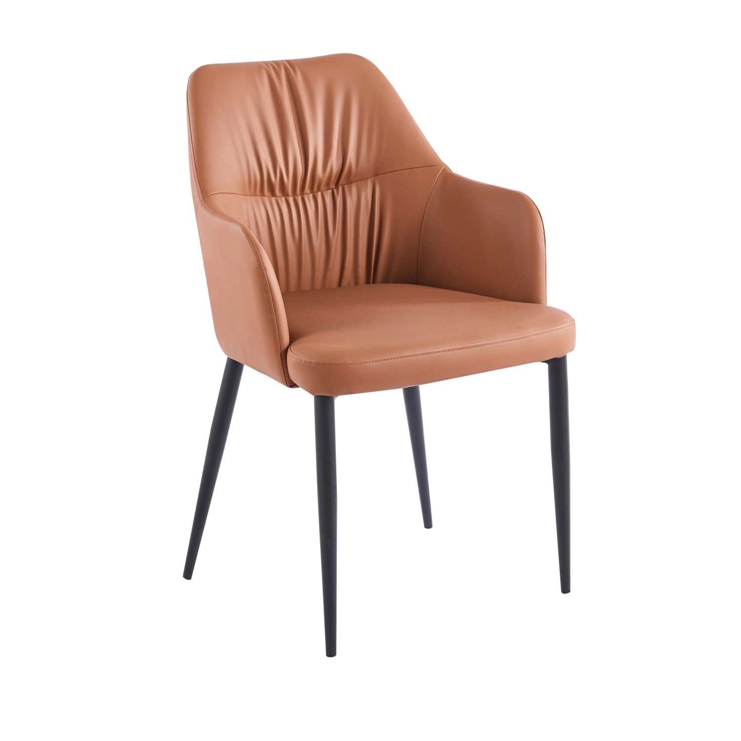 MeGusta Moderner Stuhl 2er-Set Braun Polsterstuhl Esszimmerstuhl mit Armleh günstig online kaufen