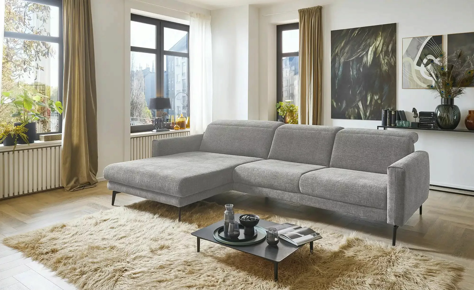 meinSofa Ecksofa  Katja ¦ grau ¦ Maße (cm): B: 305 H: 83 T: 191.0 Polstermö günstig online kaufen