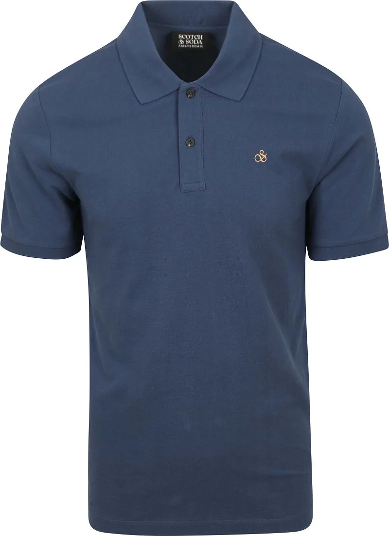 Scotch And Soda Core Piqué Poloshirt Dunkelblau - Größe XL günstig online kaufen