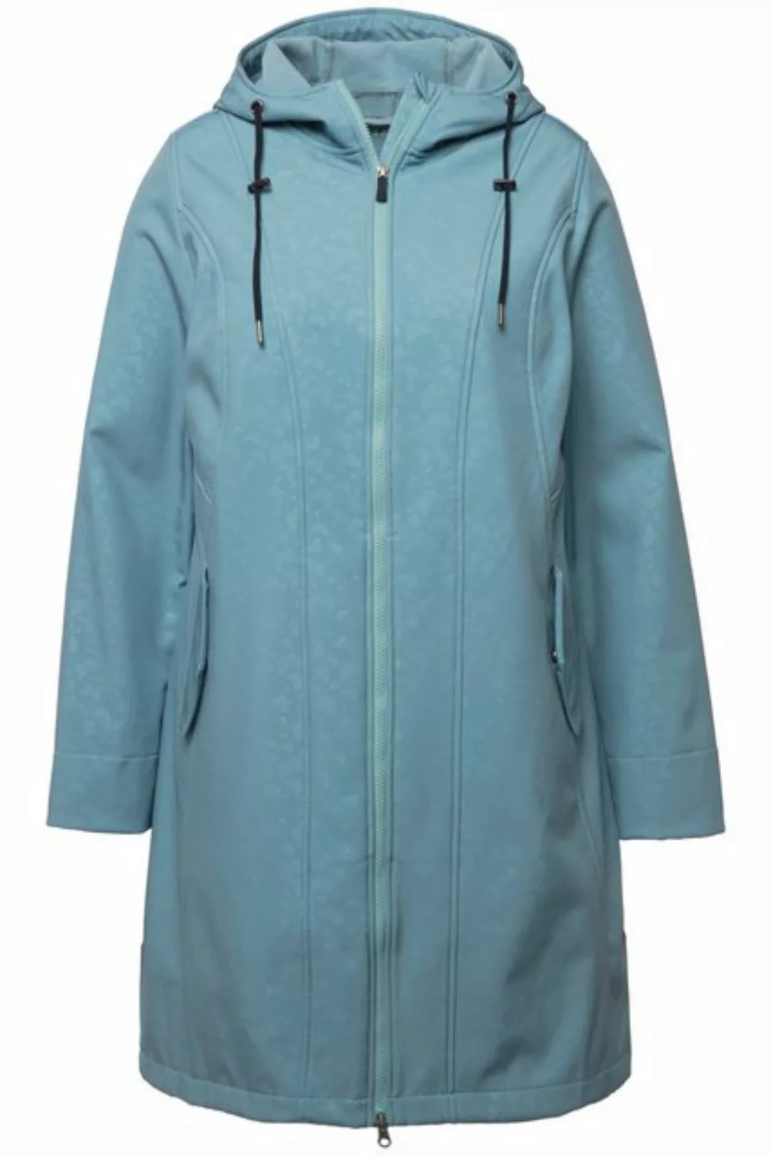 Ulla Popken Softshelljacke HYPRAR Softshell-Longjacke wasserabweisend Kapuz günstig online kaufen