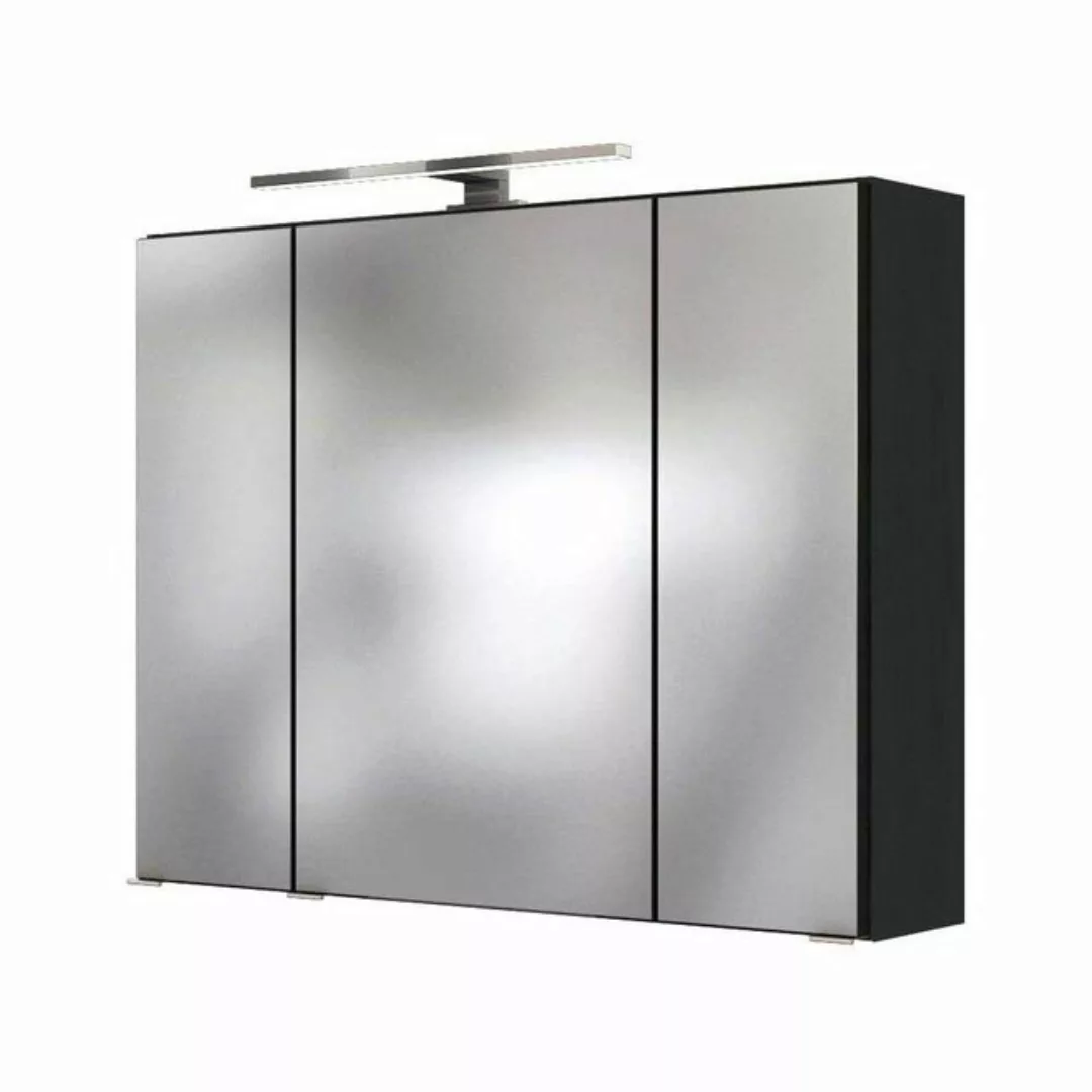 Lomadox Badezimmer LED Spiegelschrank 80 cm ARLON-03 in grau BxHxT: 80 x 66 günstig online kaufen