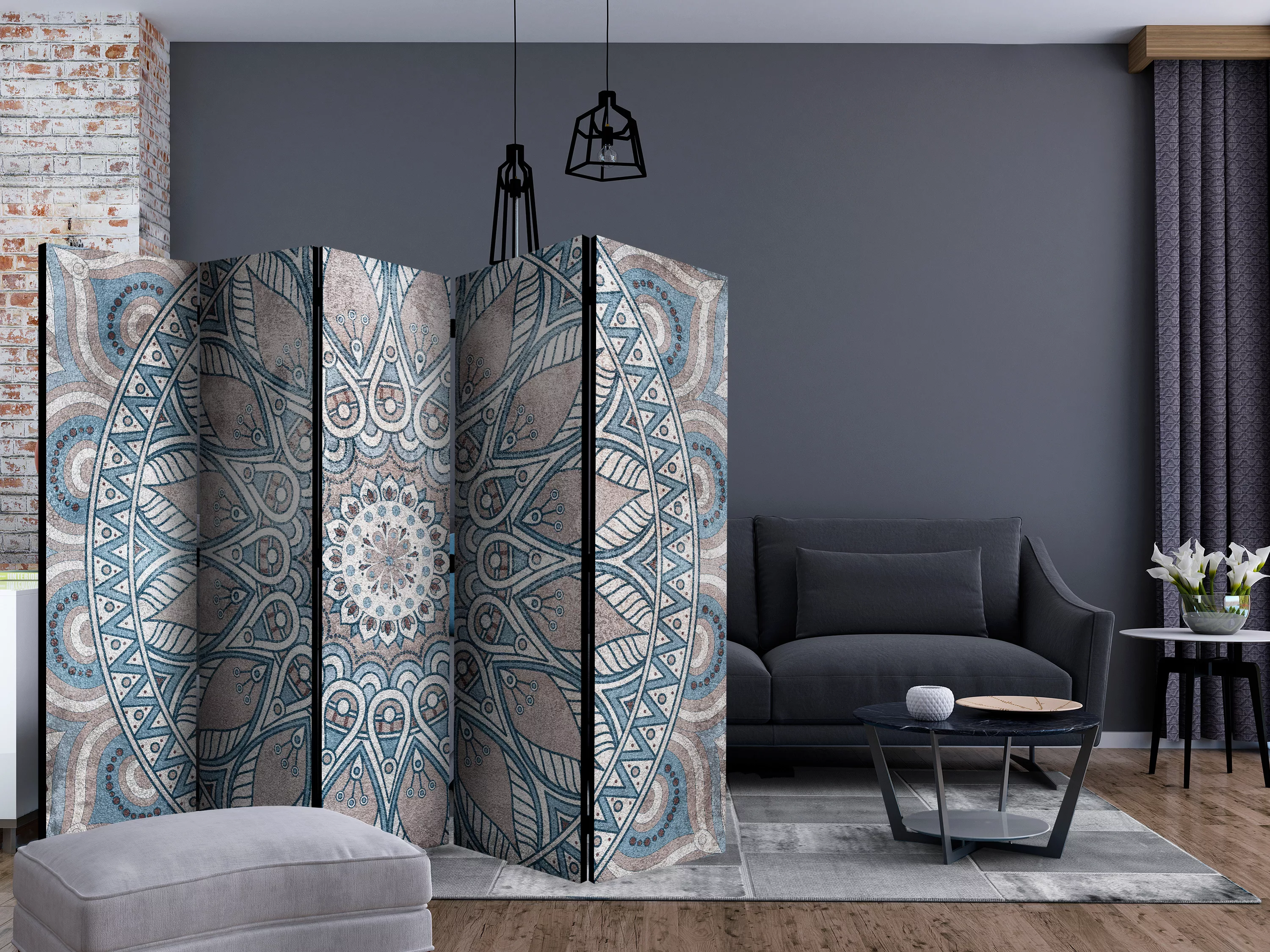 5-teiliges Paravent - Mandala Ii [room Dividers] günstig online kaufen