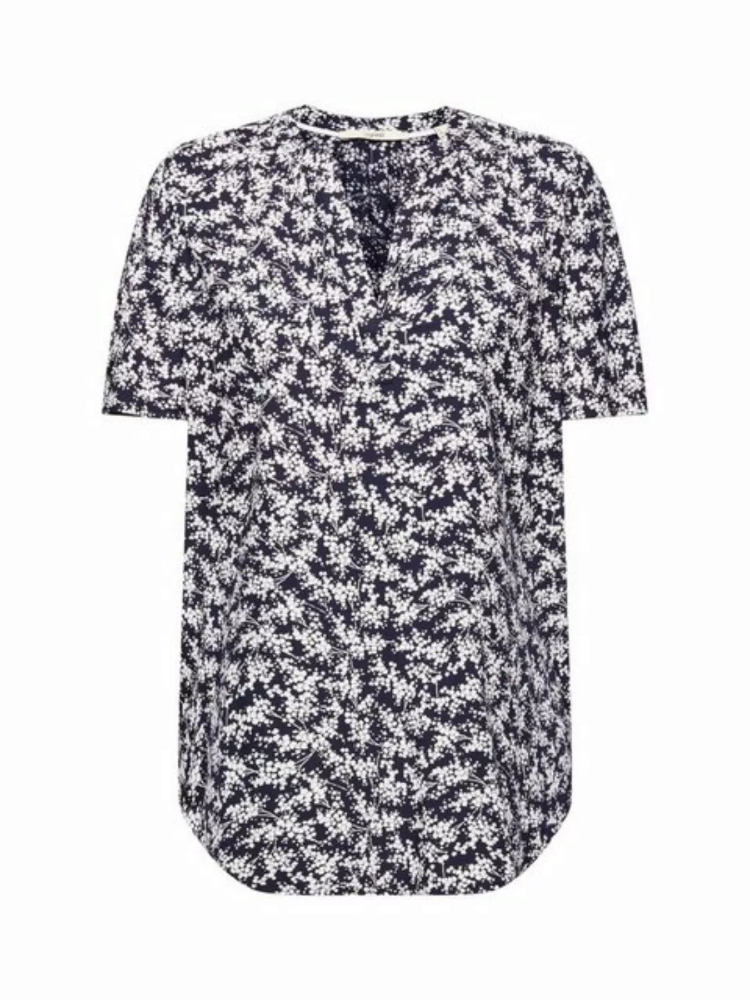 Esprit Kurzarmbluse Bluse mit V-Ausschnitt und Muster günstig online kaufen