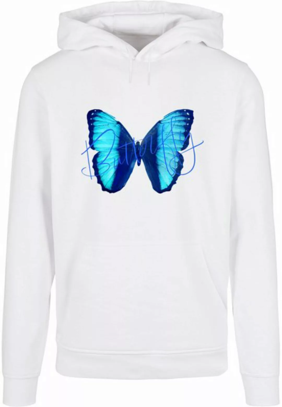 Merchcode Hoodie Herren Butterfly Blue Basic Hoody (1-tlg) günstig online kaufen