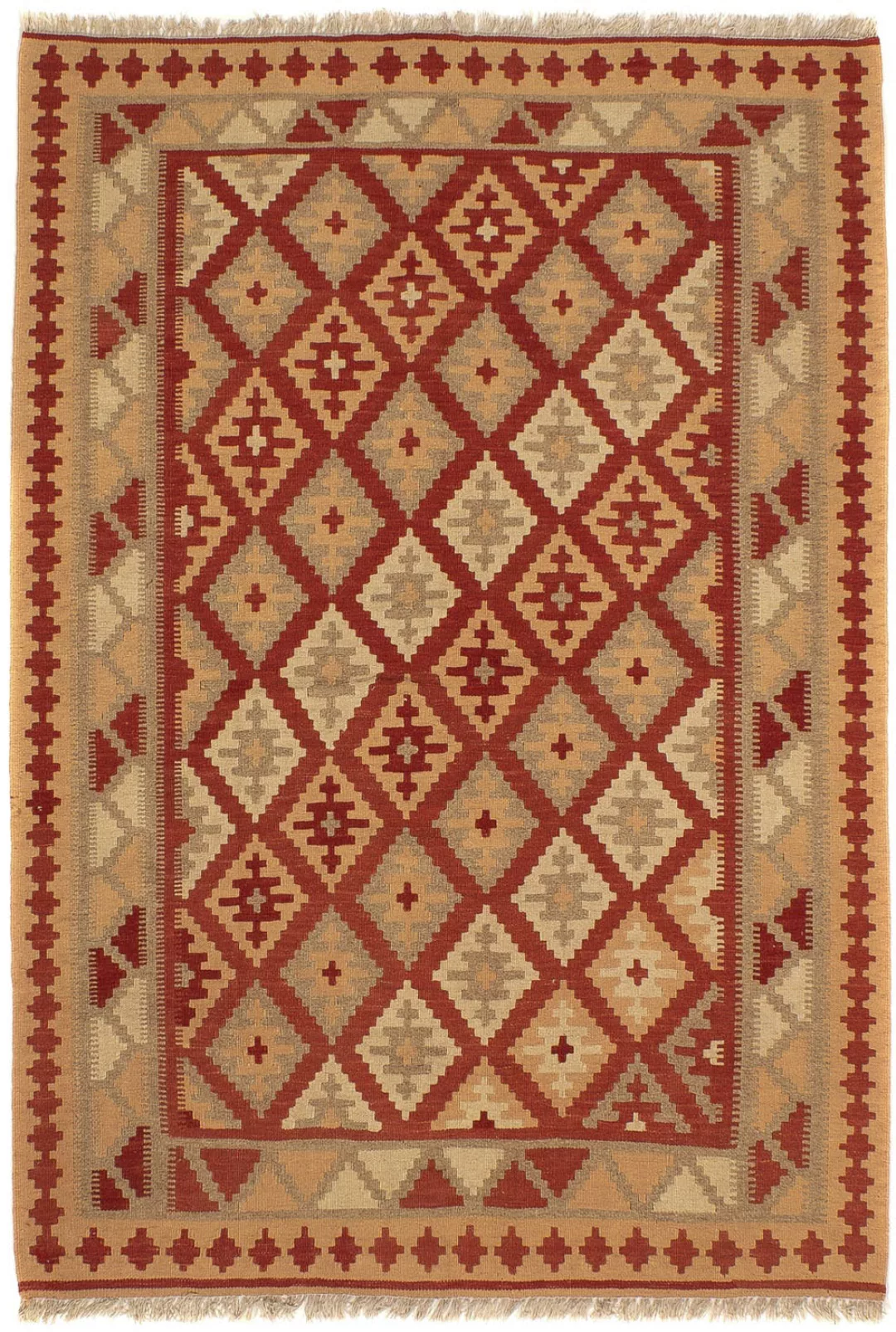 morgenland Wollteppich »Kelim - Oriental - 200 x 148 cm - rot«, rechteckig, günstig online kaufen