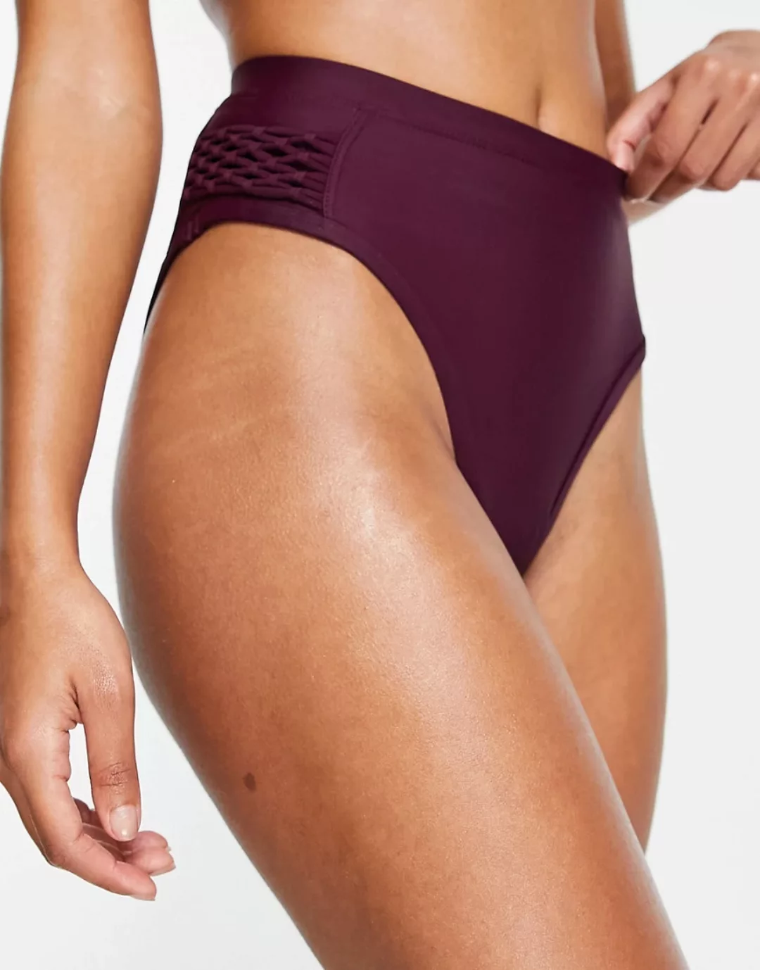 ASOS 4505 – Swim – Bikinihose im Makramee-Design-Rot günstig online kaufen