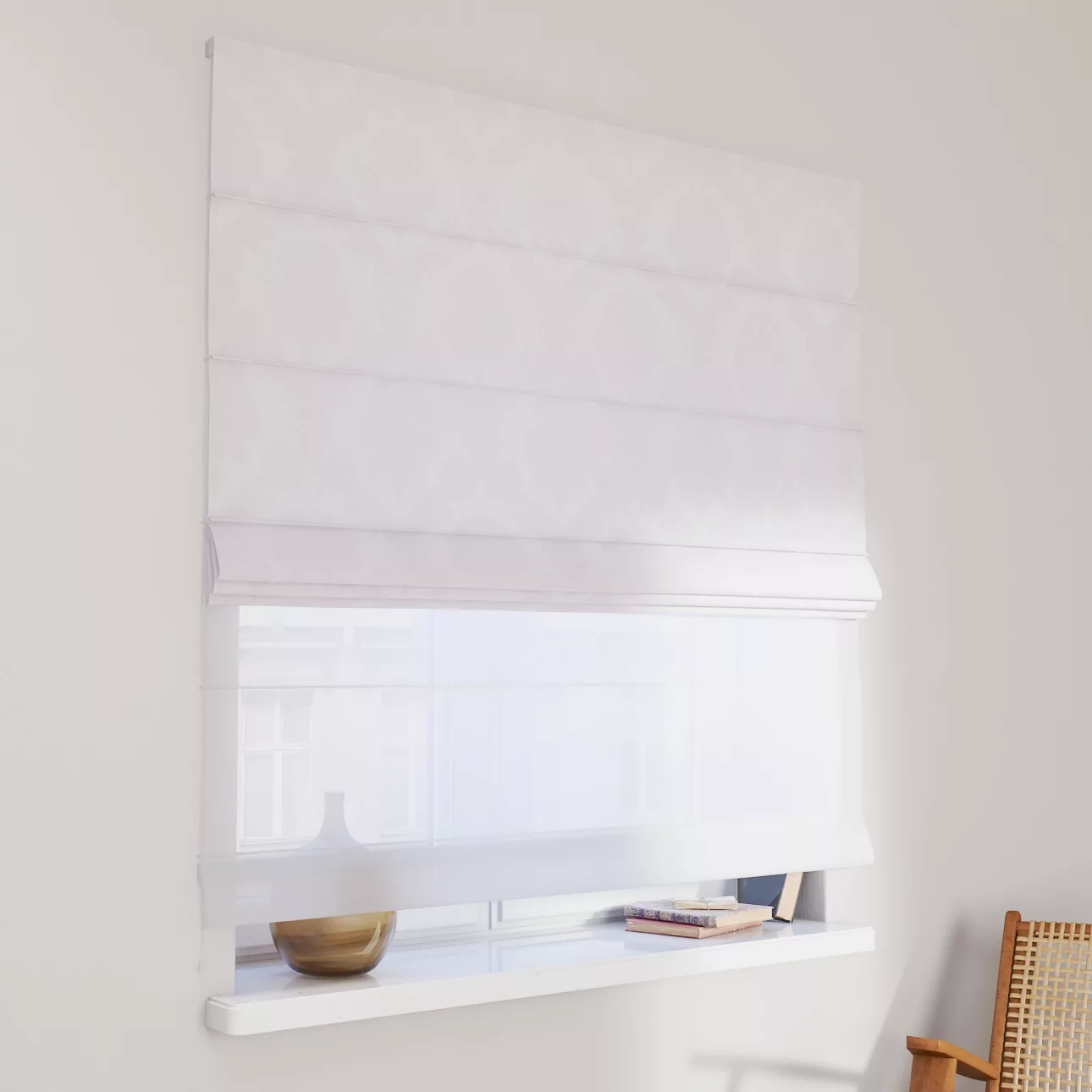 Dekoria Doppelraffrollo Duo, weiß , 100 x 170 cm günstig online kaufen