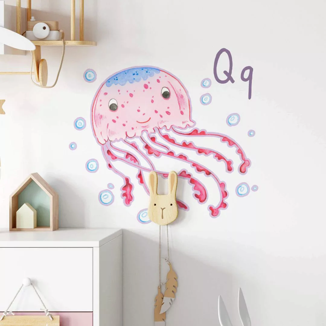 Wall-Art Wandtattoo »Qualle Unterwasserwelt Q«, (1 St.), selbstklebend, ent günstig online kaufen