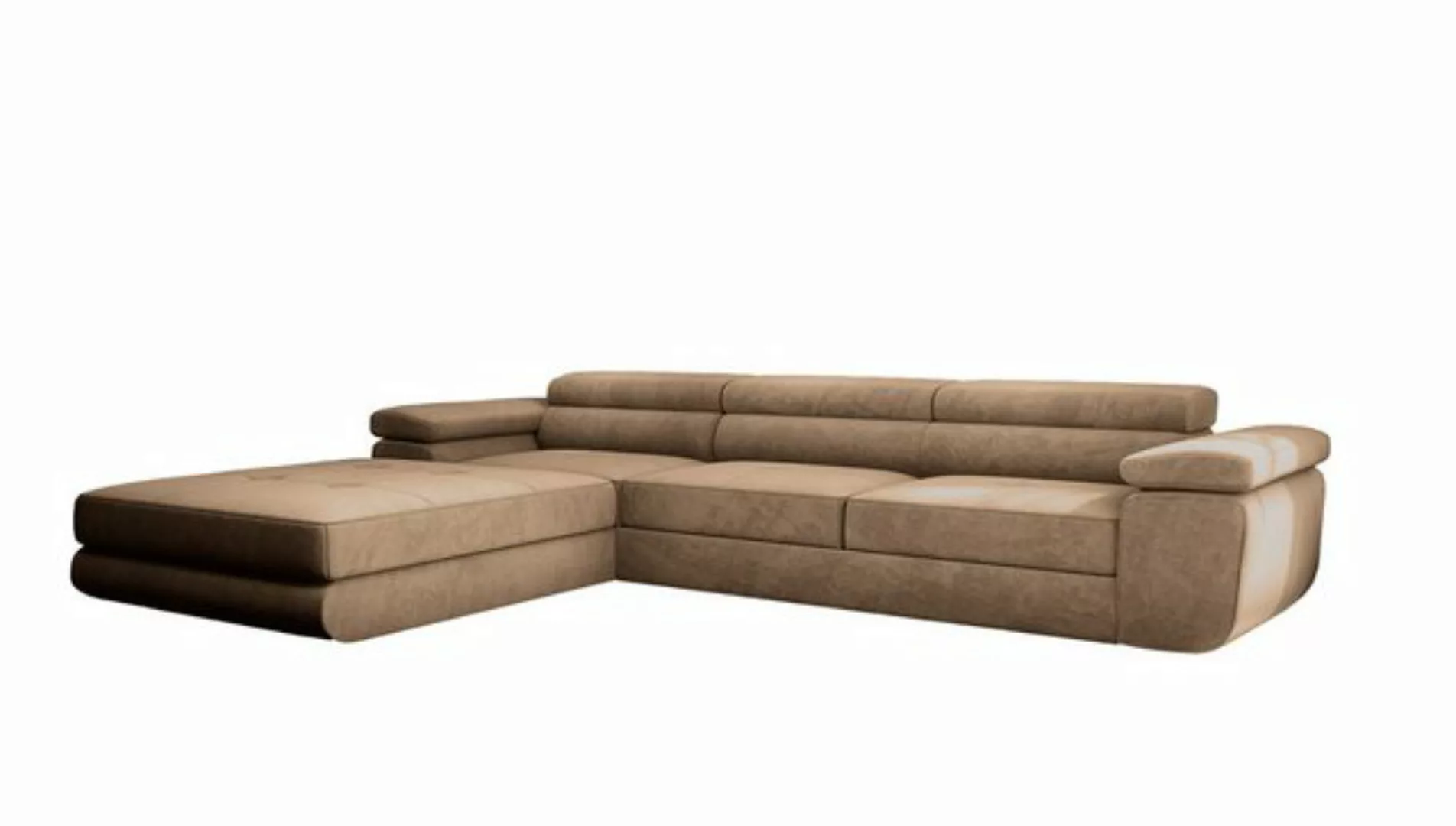 Goldstoff Ecksofa VENUS TWIN, mit Schlaffunktion und Bettkasten, 275x202x70 günstig online kaufen