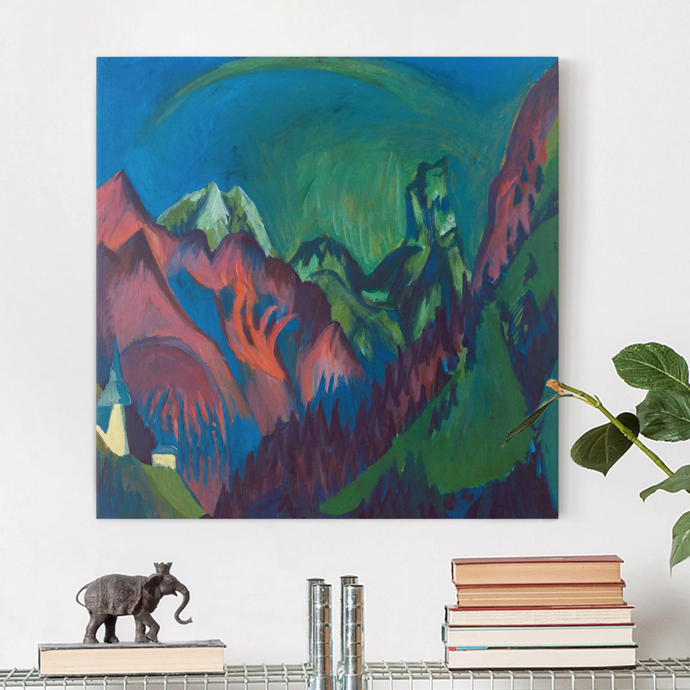 Leinwandbild Kunstdruck - Quadrat Ernst Ludwig Kirchner - Zügenschlucht bei günstig online kaufen