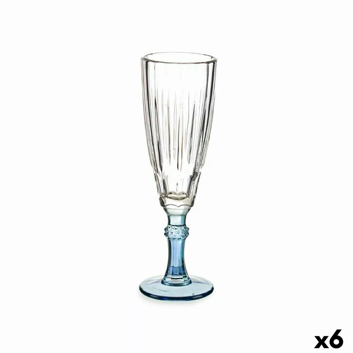 Champagnerglas Exotic Kristall Blau 6 Stück (170 Ml) günstig online kaufen