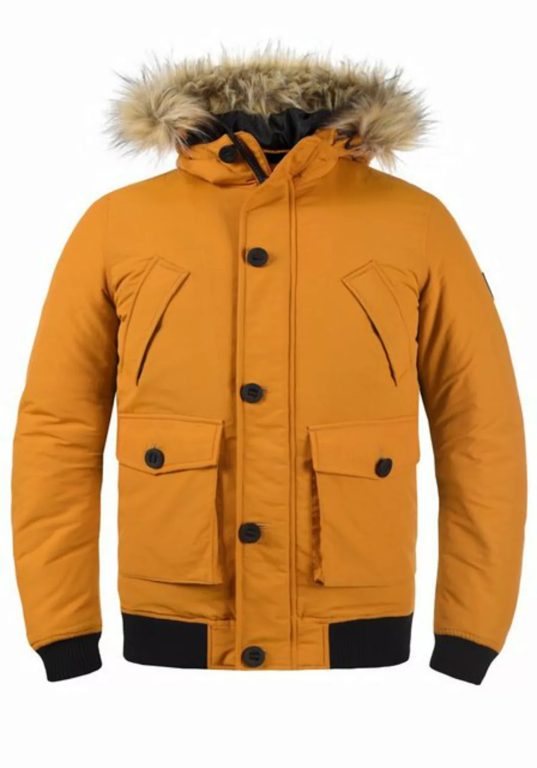 !Solid Winterjacke SDFrio Winterjacke mit Kapuze und abnehmbarem Kunstell günstig online kaufen