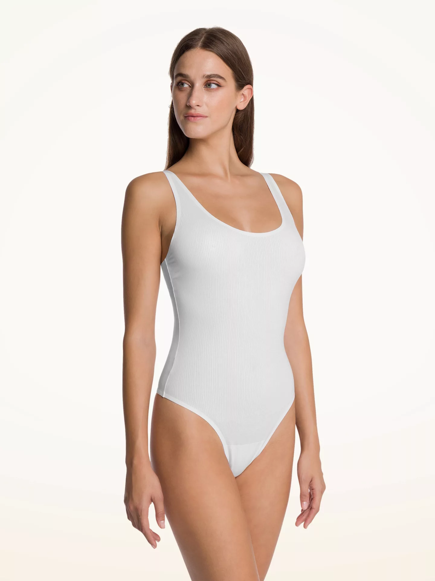 Wolford - Beauty Cotton Bodysuit, Frau, pearl, Größe: L günstig online kaufen