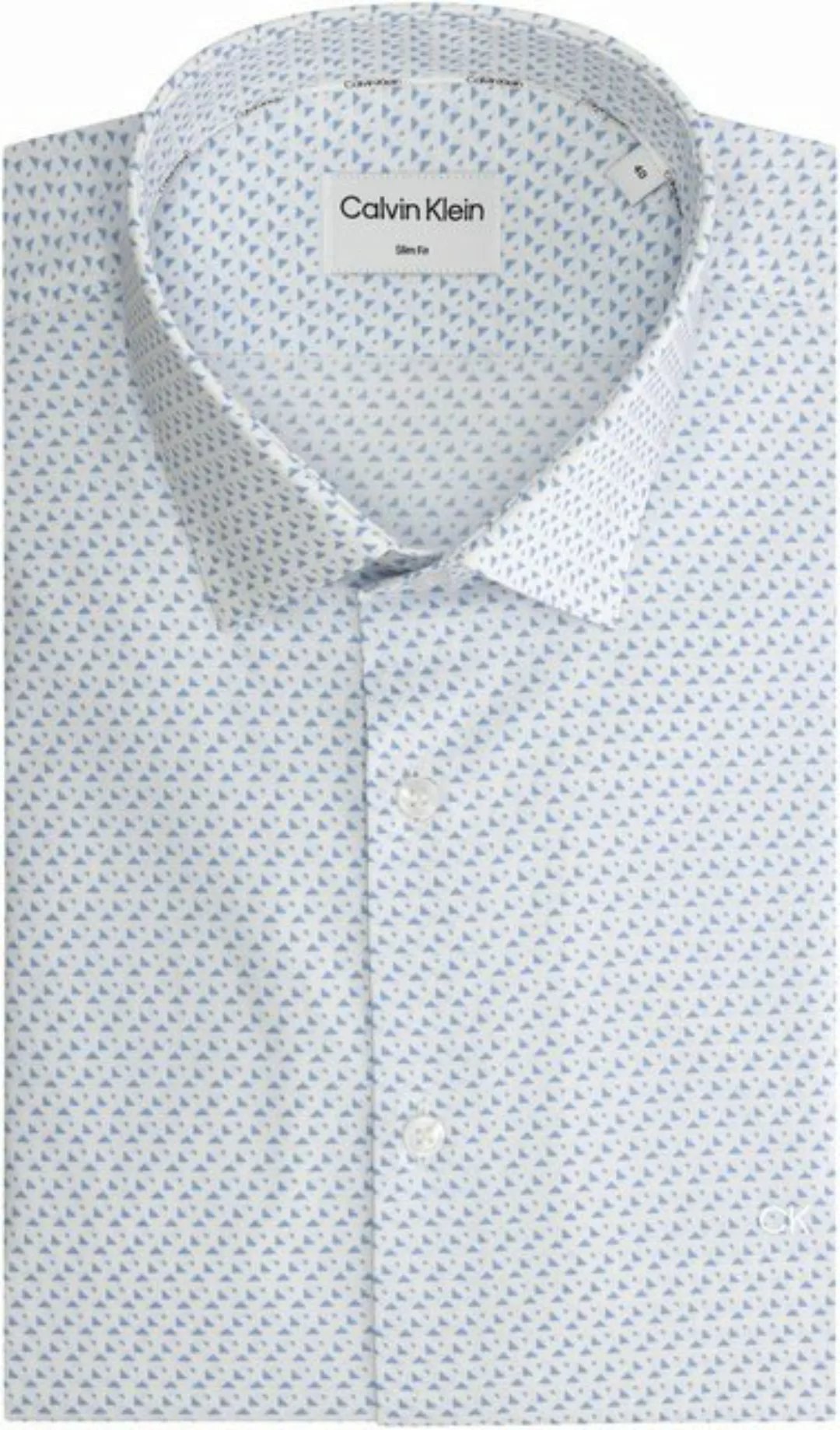 Calvin Klein Langarmhemd POPLIN PRINT SLIM SHIRT günstig online kaufen