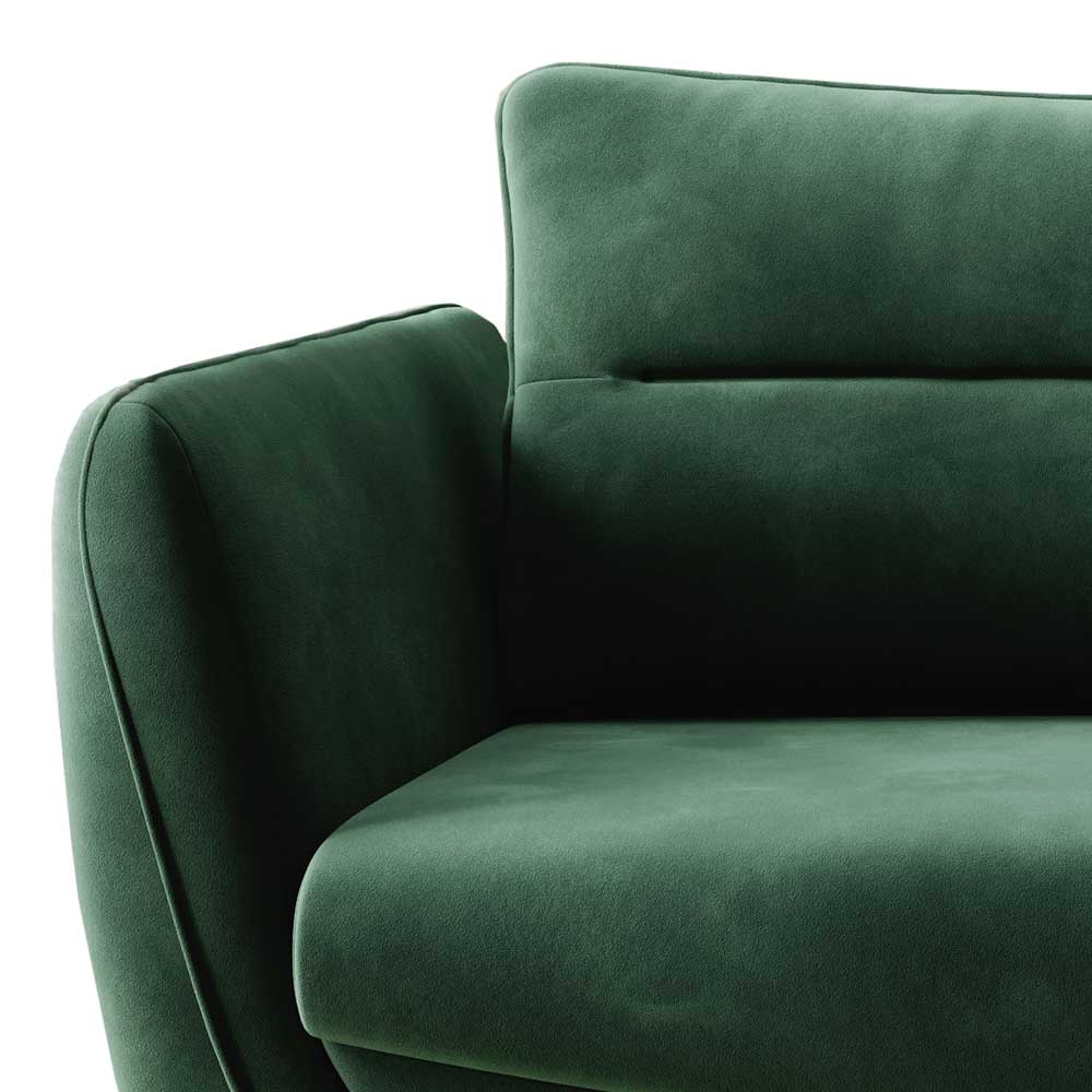 Sofa Couch in Dunkelgrün 236 cm breit günstig online kaufen