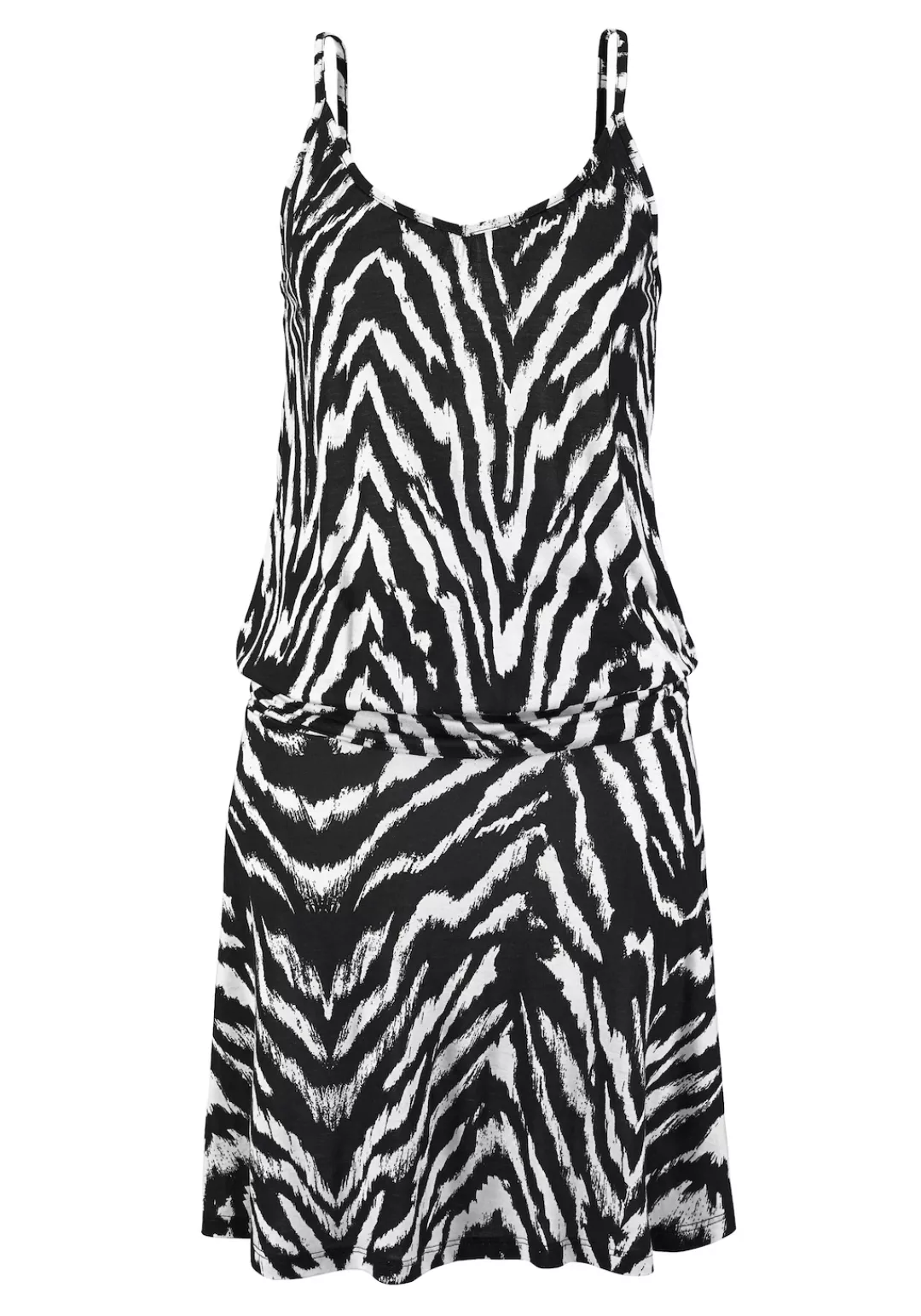 Beachtime Strandkleid mit Animalprint und verstellbaren Trägern, kurzes Som günstig online kaufen