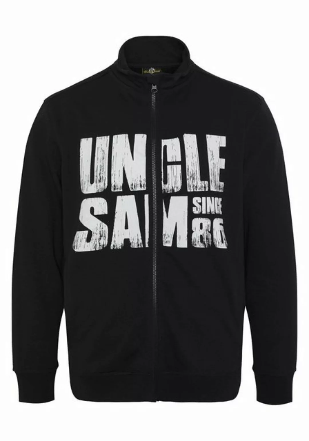 Uncle Sam Sweatjacke im Logo-Look günstig online kaufen