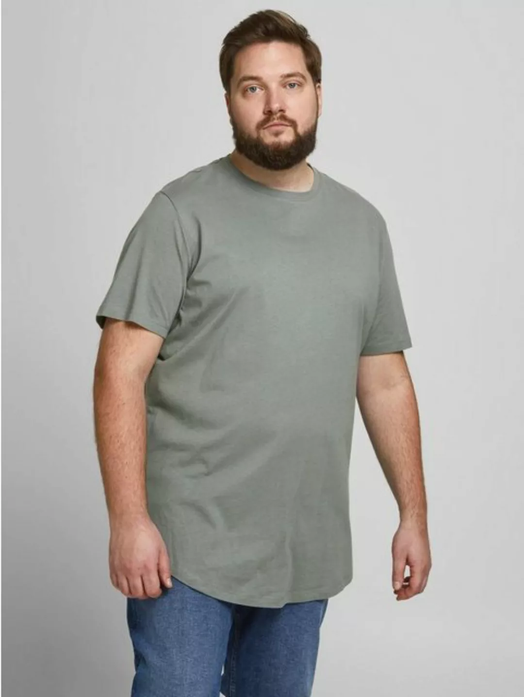 Jack & Jones Herren Rundhals T-Shirt JJENOA - Regular Fit Plussize günstig online kaufen