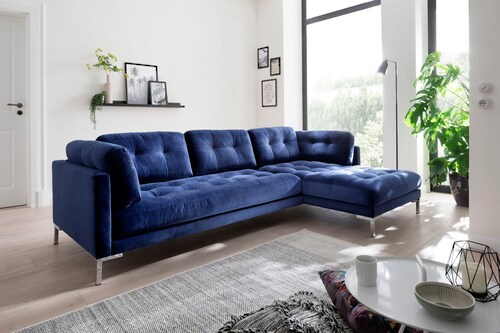 Trends by HG Ecksofa "Landau L-Form", in Cord-Stoff mit Metallfuß günstig online kaufen