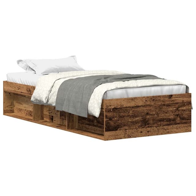 vidaXL Bett Bettgestell ohne Matratze Altholz-Optik 100x200cm Holzwerkstoff günstig online kaufen