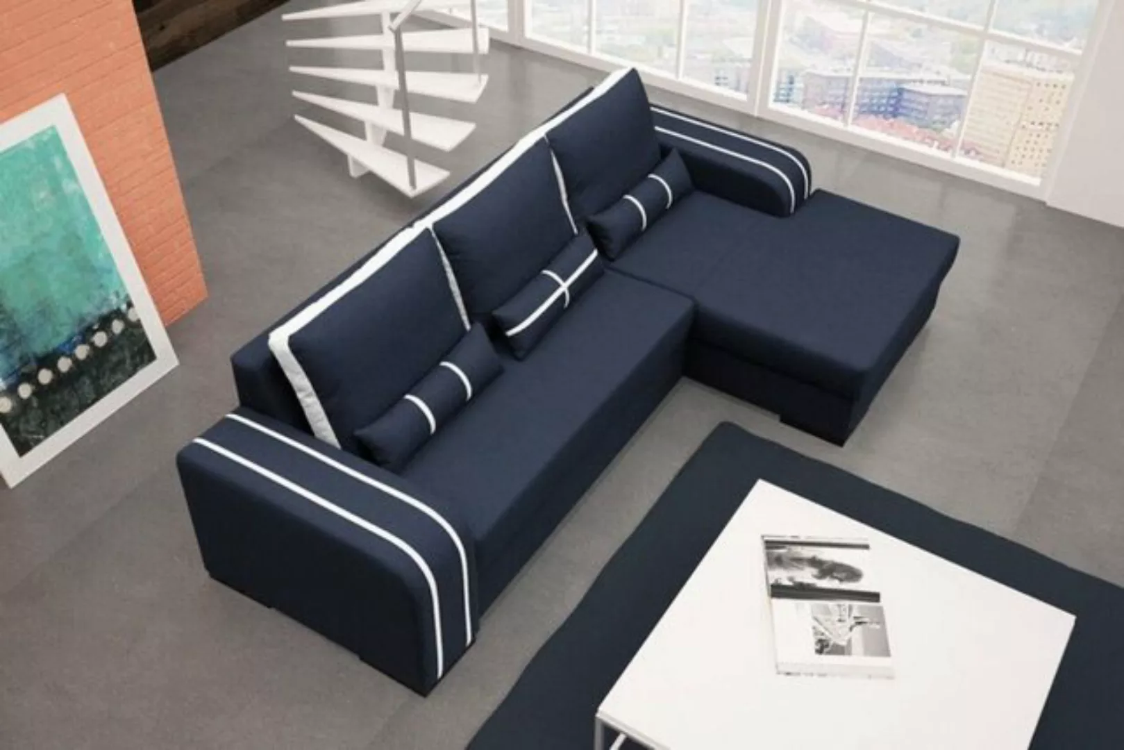 JVmoebel Ecksofa, Sofa Schlafsofa Designer Sofa mit Bettfunktion + Bettkast günstig online kaufen