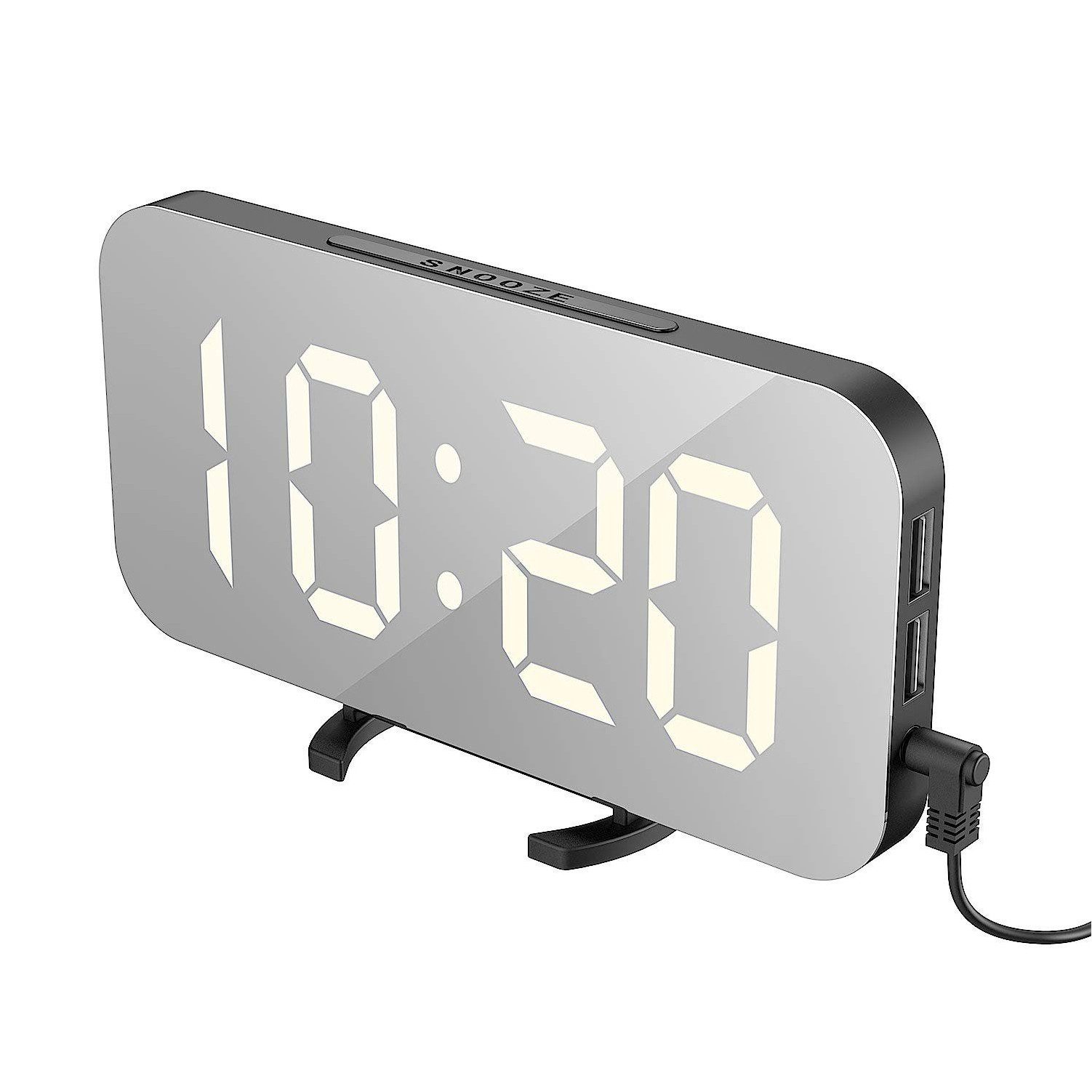 EXTSUD Wecker Digitaler Wecker LED Spiegel günstig online kaufen