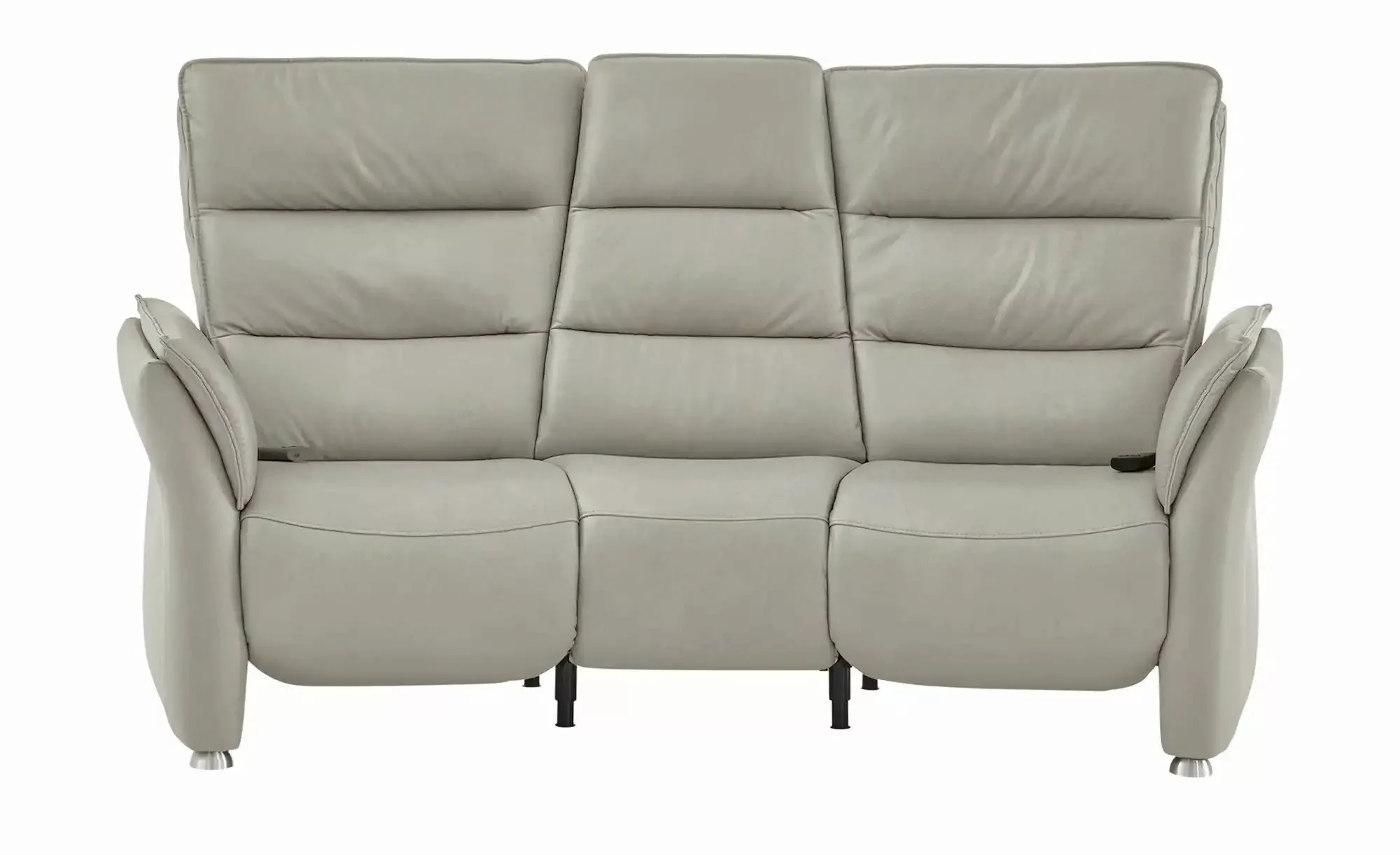 Hukla Trapezsofa Echtleder Corina ¦ grau ¦ Maße (cm): B: 202 H: 112 T: 103. günstig online kaufen