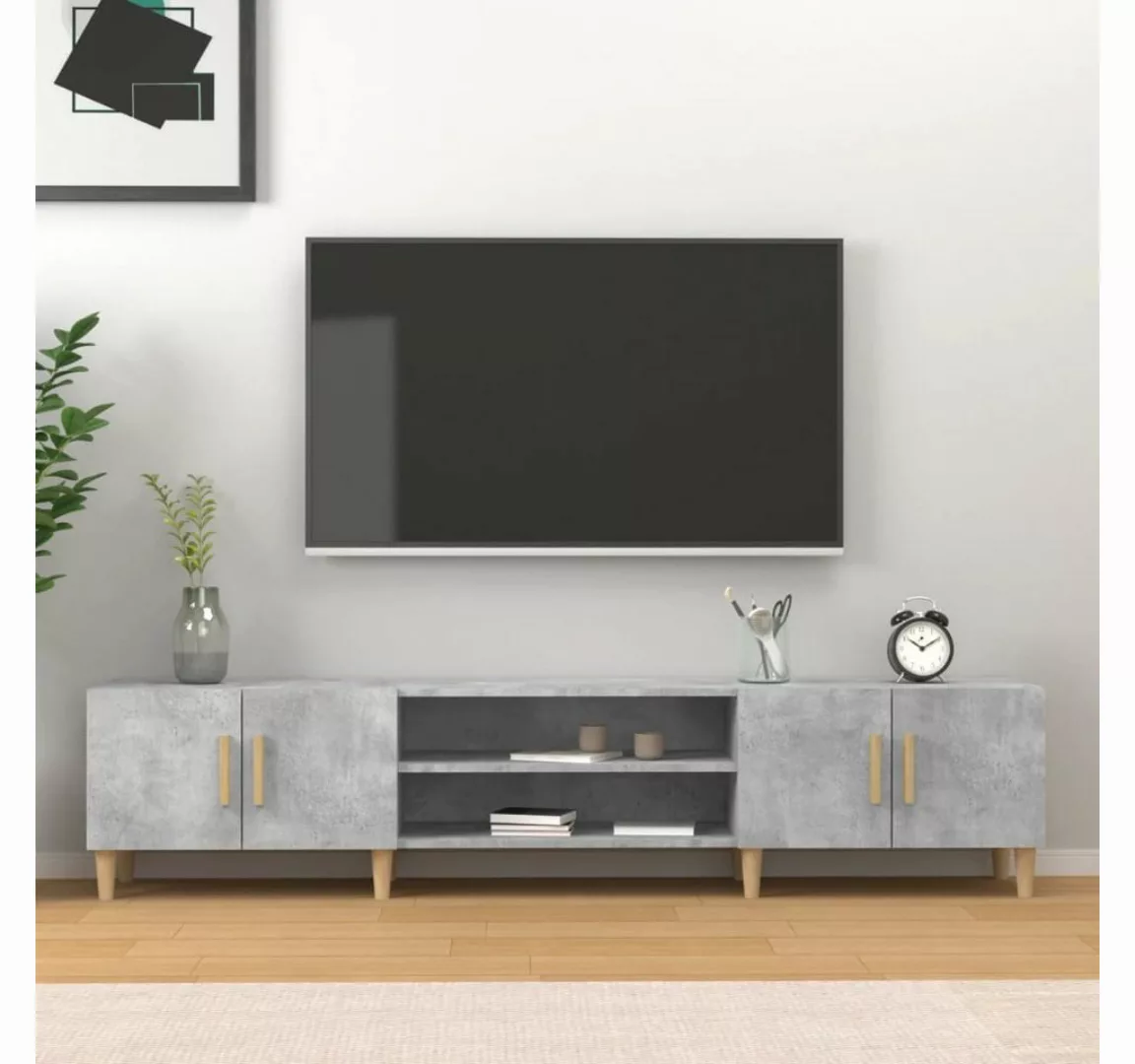 furnicato TV-Schrank Betongrau 180x31,5x40 cm Holzwerkstoff günstig online kaufen