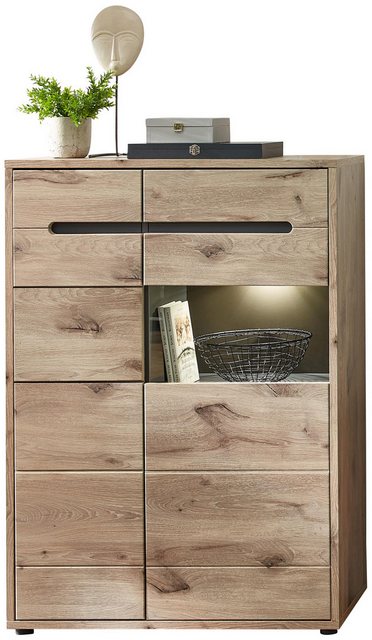 Innostyle Vitrine "BELLANO", Viking Oak Nature günstig online kaufen