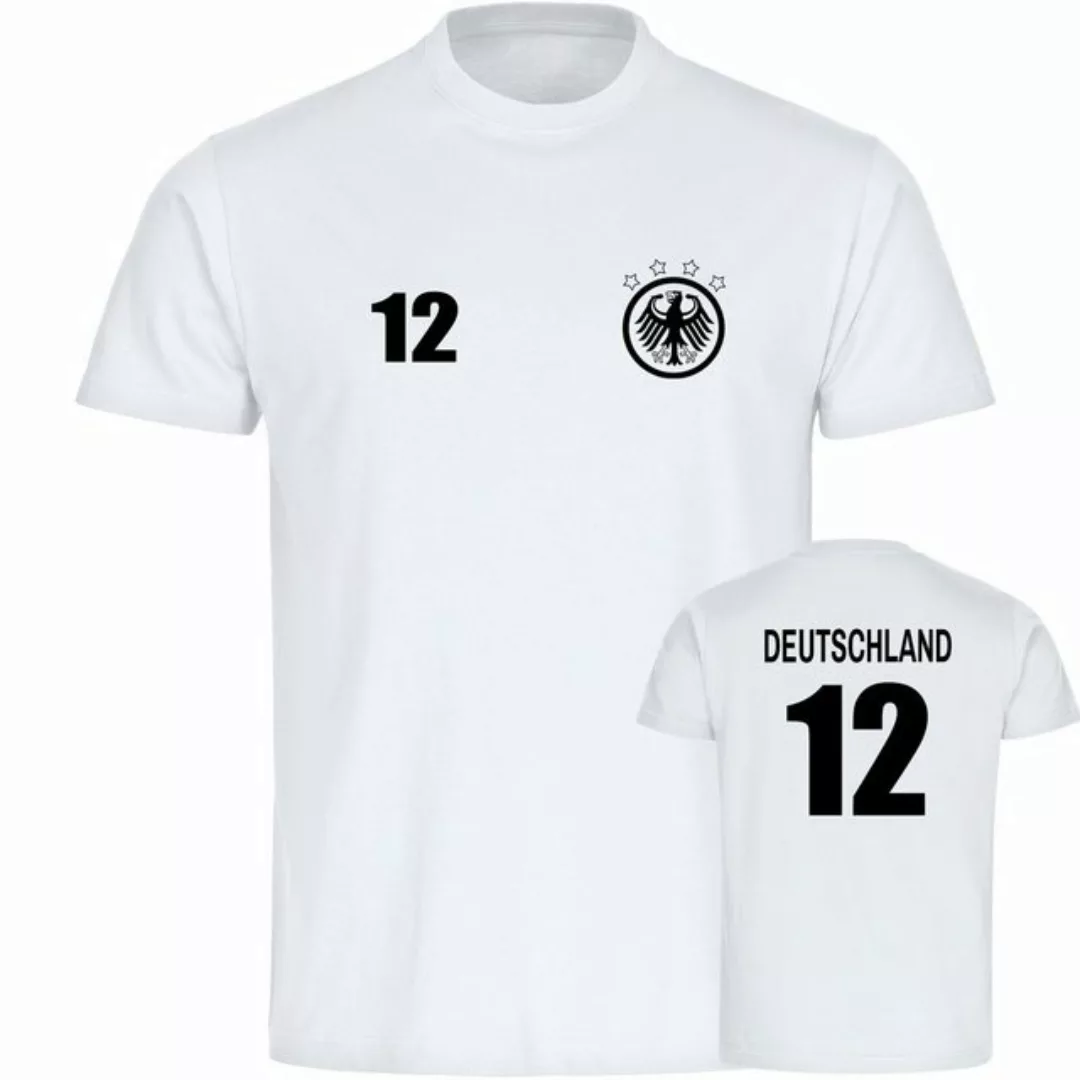 multifanshop T-Shirt Herren Deutschland - Adler Retro Trikot 12 - Männer günstig online kaufen