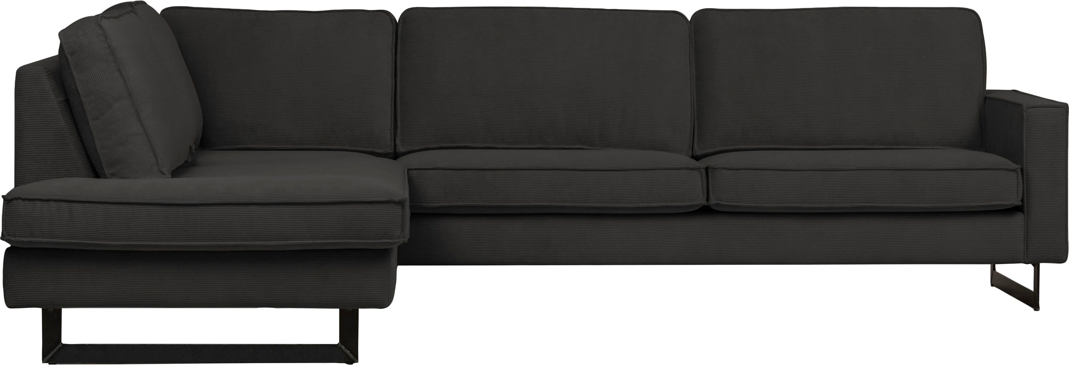 Places of Style Ecksofa "Pinto, 290 cm, Cord, Chenille, Lederoptik, Ottoman günstig online kaufen