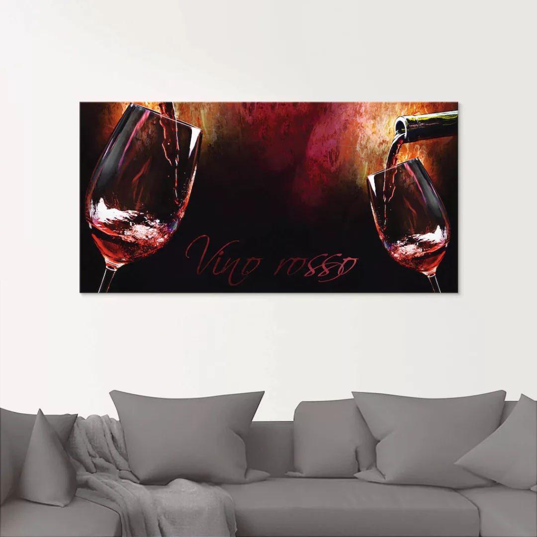 Artland Glasbild "Wein - Rotwein", Getränke, (1 St.), in verschiedenen Größ günstig online kaufen