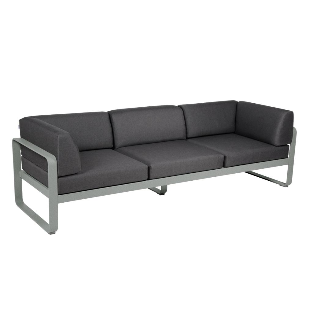 Bellevie 3-Sitzer Club Sofa Outdoor C7 Lapilligrau A3 Graphitgrau günstig online kaufen