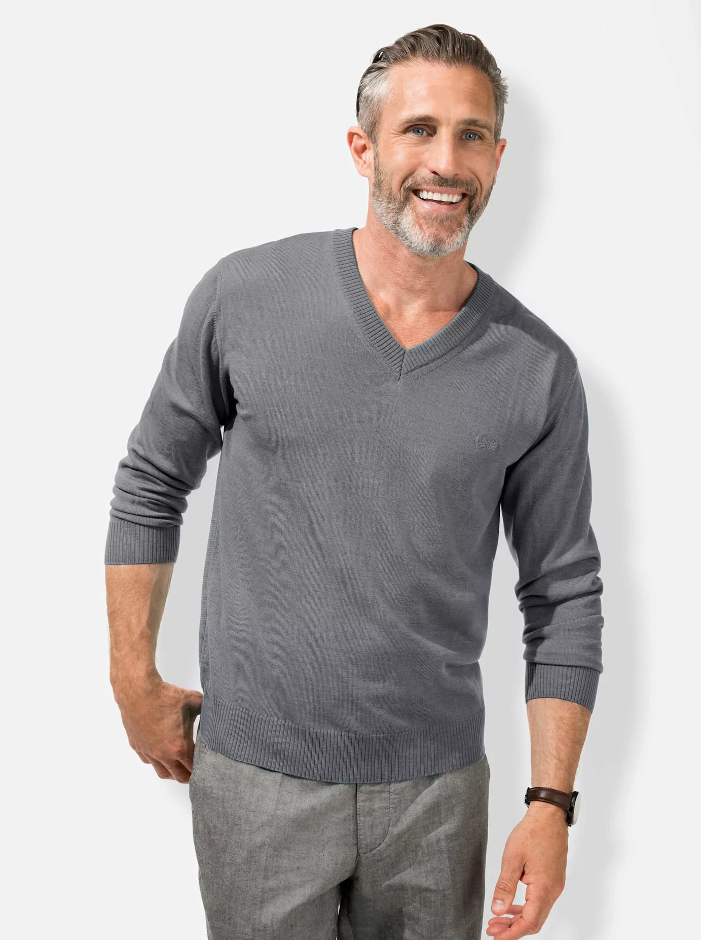 Marco Donati V-Ausschnitt-Pullover "V-Pullover" günstig online kaufen