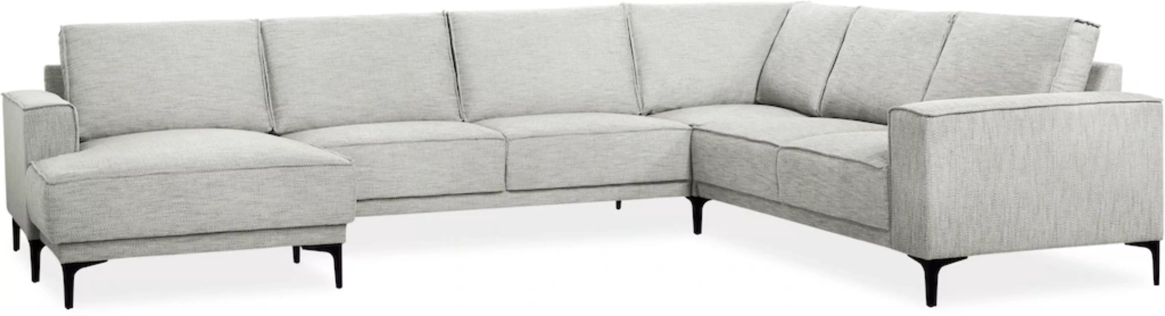 Places of Style Wohnlandschaft "XXL Sofa Oland, Struktur, Flachgewebe, Luxu günstig online kaufen