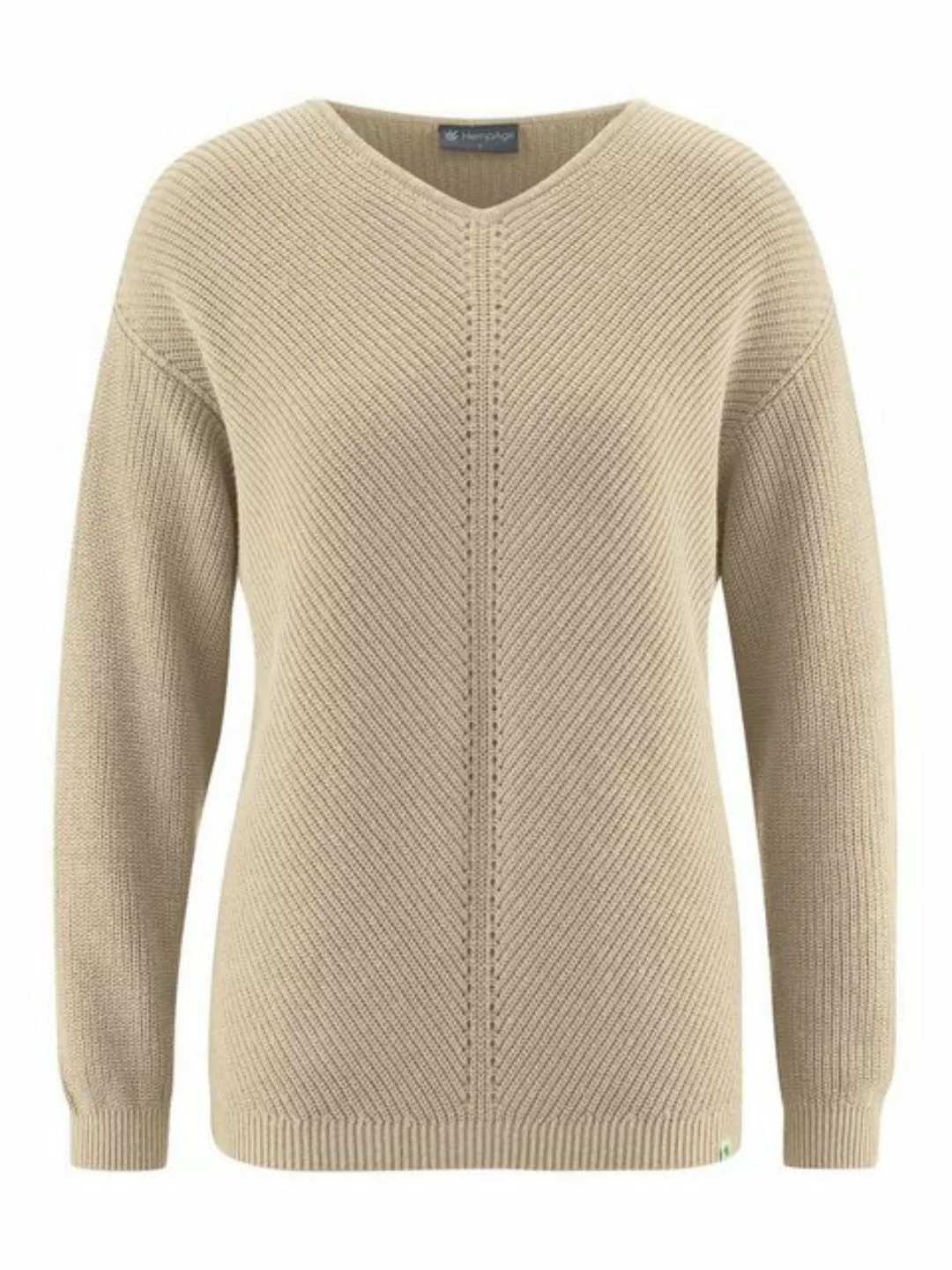 HempAge Strickpullover V-Neck Pullover günstig online kaufen
