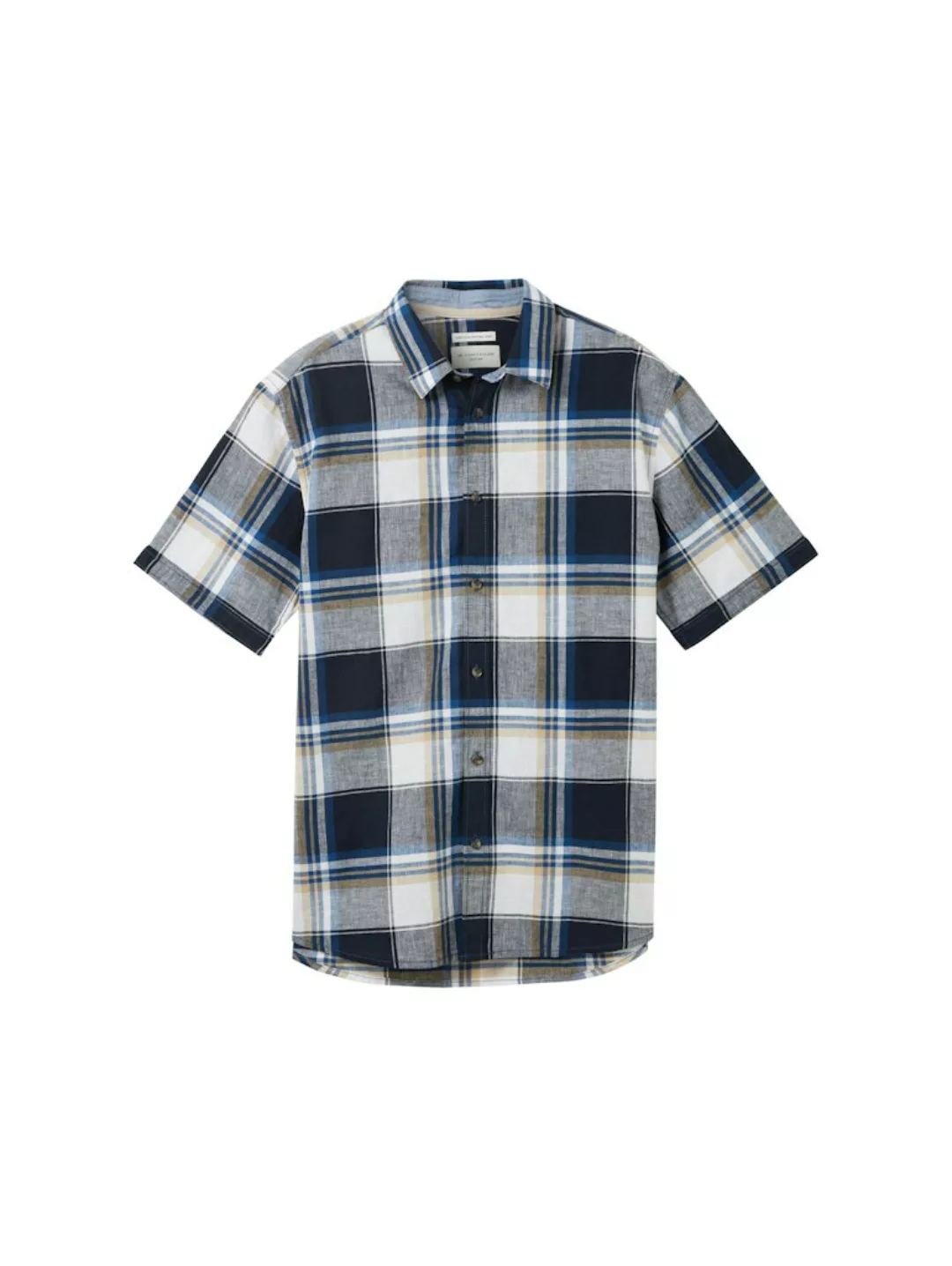 TOM TAILOR Langarmhemd Regular Fit Hemd mit Leinen günstig online kaufen